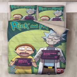 Rick And Morty Taking Picture Colorful Bedding Set