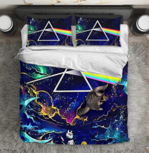 Rick and Morty The Dark Side Of The Moon Pink Floyd Bedding Set
