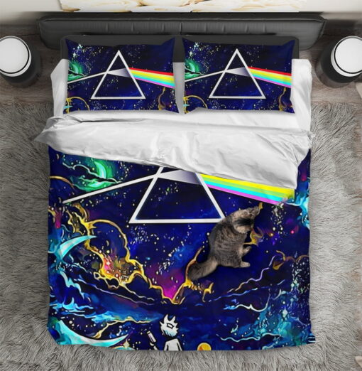 Rick and Morty The Dark Side Of The Moon Pink Floyd Bedding Set