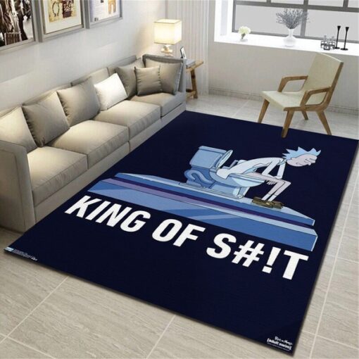 Rick and Morty Throne Time Comedy Rug