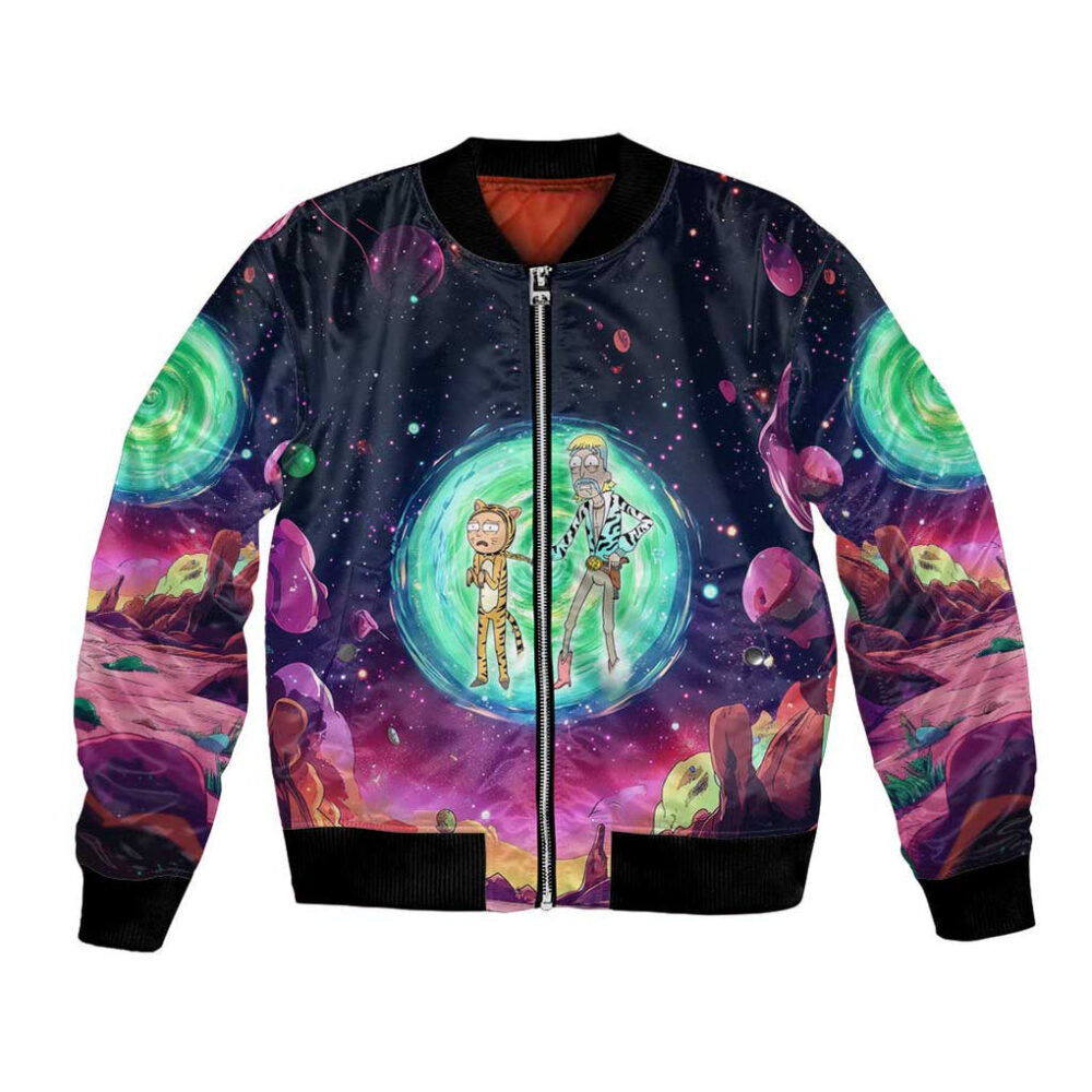 Rick and Morty Tiger King Bomber Jacket front