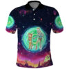 Rick and Morty Tiger King Polo Shirt front