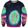 Rick and Morty Tiger King Trippy Style Sweatshirt front