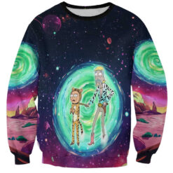 Rick and Morty Tiger King Trippy Style Sweatshirt front