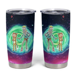 Rick and Morty Tiger King Trippy Style Tumbler