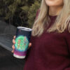 Rick and Morty Tiger King Trippy Style Tumbler with hand