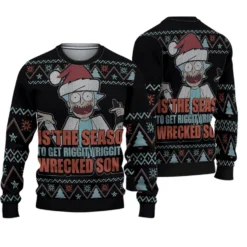 Rick And Morty Tis The Season Ugly Christmas Sweater