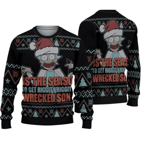 Rick And Morty Tis The Season Ugly Christmas Sweater