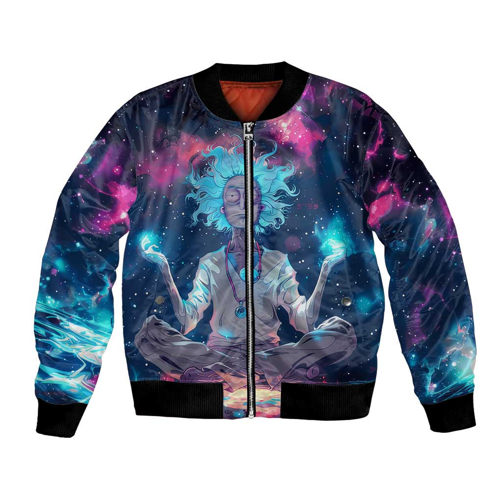 Rick and Morty Trippy Cosmic Rick Bomber Jacket front