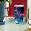 Rick and Morty Trippy Cosmic Rick Trippy Style Tumbler on table