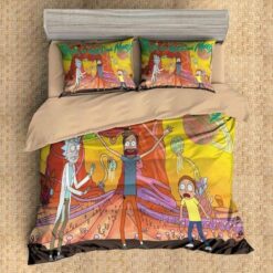 Rick And Morty Wubba Lubba Dub Dub Adventure Bedding Set