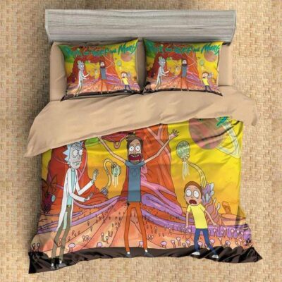 Rick And Morty Wubba Lubba Dub Dub Adventure Bedding Set
