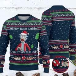 Rick And Morty Wubba Lubba Dub Dub Ugly Christmas Sweater