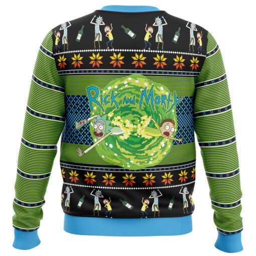 Rick And Morty You Gotta Get Schwifty Ugly Christmas Sweater back