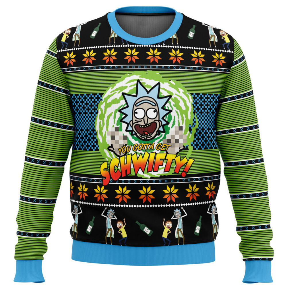 Rick And Morty You Gotta Get Schwifty Ugly Christmas Sweater