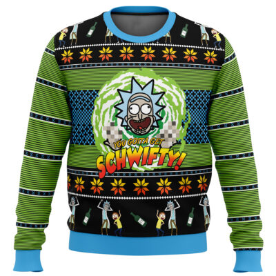 Rick And Morty You Gotta Get Schwifty Ugly Christmas Sweater