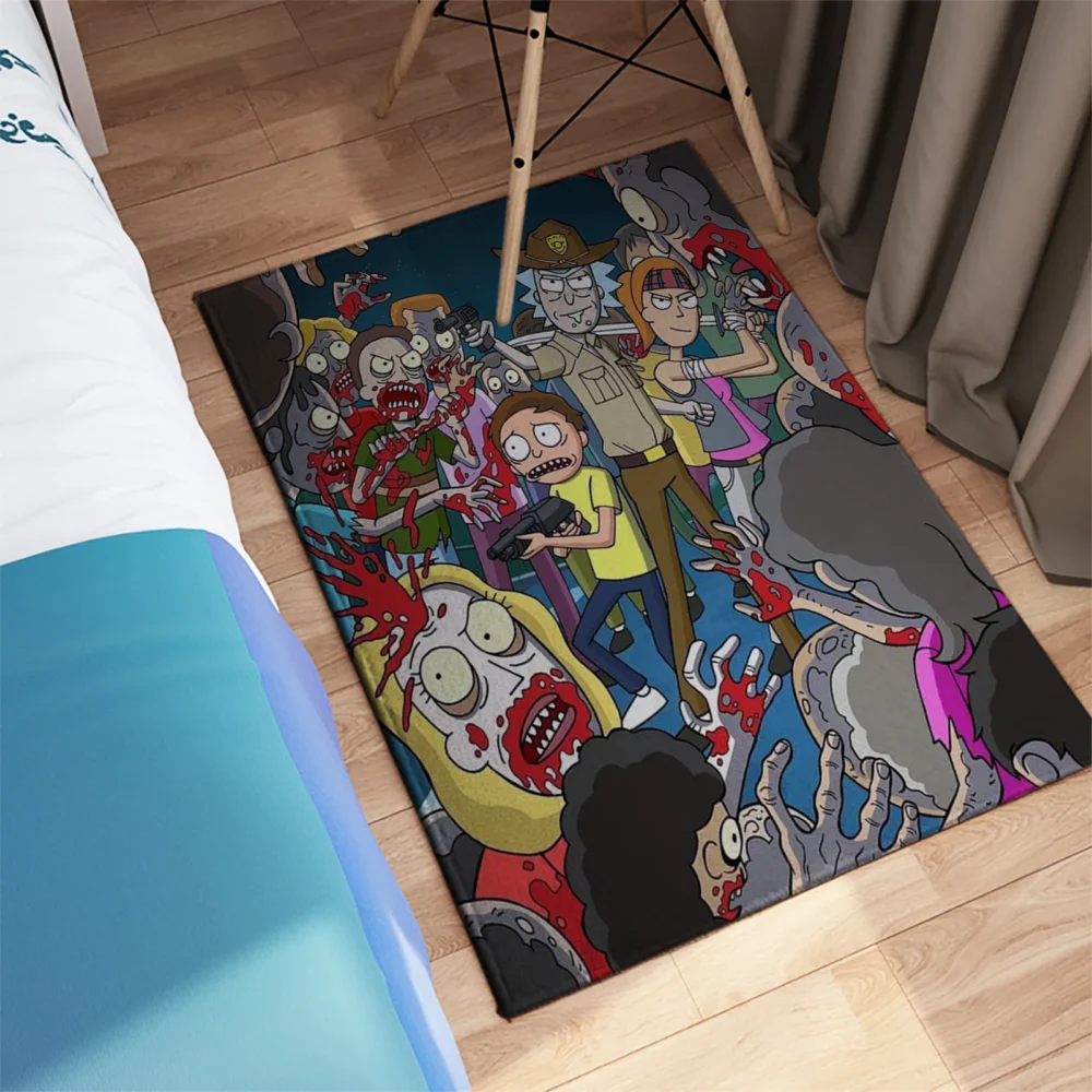 Rick and Morty Zombie Apocalypse Rug