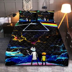 Rick and Morty's Cosmic Pink Floyd Bedding Set