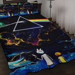 Rick and Morty's Cosmic Pink Floyd Bedding Set Home