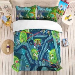 Rick and Morty's Portal Adventures Bedding Set