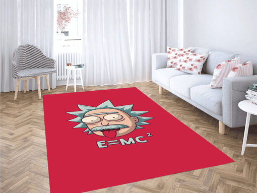 Rick Sanchez E=MC2 Red Madness Rug