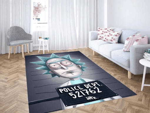 Rick Sanchez Police Mugshot Blackout Rug