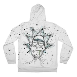 Scribble Rick Cartoon And Morty Hoodie back