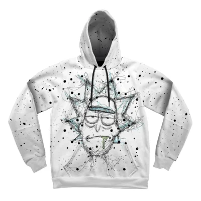 Scribble Rick Cartoon And Morty Hoodie front