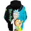 Split Universe Duo Rick and Morty Hoodie Back