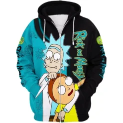 Split Universe Duo Rick and Morty Hoodie front