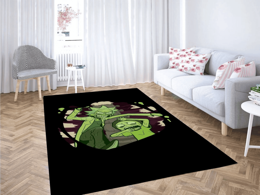 Toxic Dimension Chaos Rick And Morty Rug