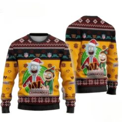 Washington Commanders Rick And Morty Ugly Christmas Sweater