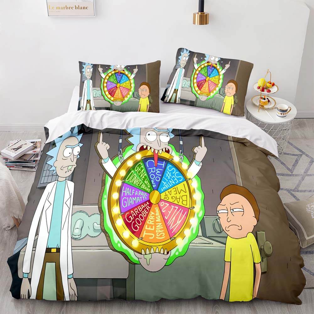 Wheel of Chaos Rick and Morty Bedding Set