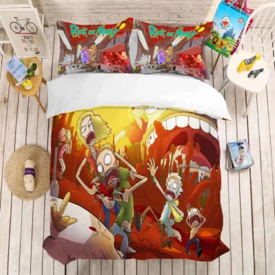 Zombie Apocalypse Rick and Morty Bedding Set