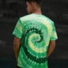 Rick and Morty Cartoon Character And Spiral Tie-Dye Shirt back
