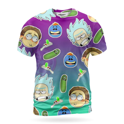 Rick and Morty Cartoon Faces Galaxy Shirt