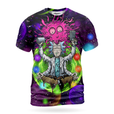 Rick and Morty Cosmic Meditation Galaxy Shirt