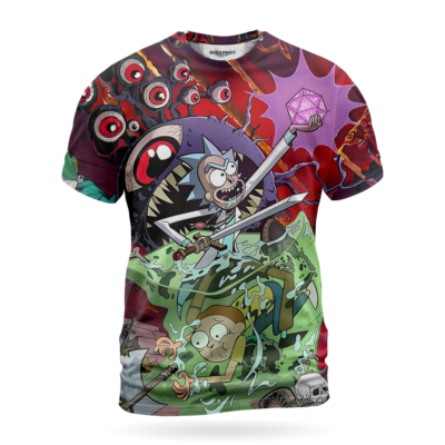 Rick and Morty Dungeon Dimension Battle Shirt
