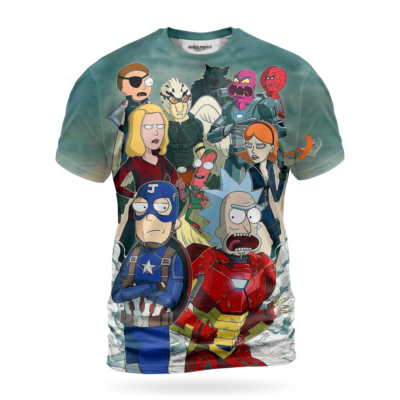 Rick and Morty Interdimensional Avengers Parody Shirt