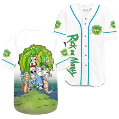 Rick And Morty Multiverse Portal Adventure Baseball Jersey