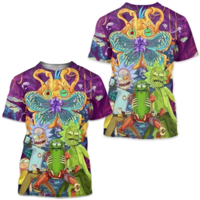 Rick and Morty Pickle Rick Cosmic Monster Battle Shirt