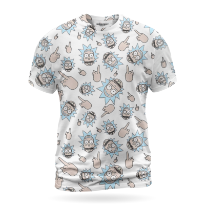 Rick and Morty Savage Rick Pattern Shirt