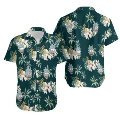 Rick And Morty Tropical Pineapple Paradise Hawaiian Shirt